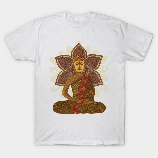 Sitting Buddha T-Shirt by Valentina Harper